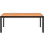Garden Table Brown/  Aluminium and WPC