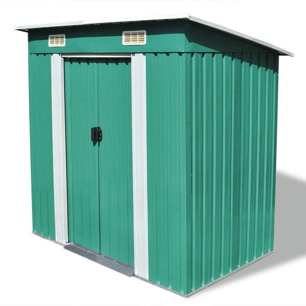  Garden Shed Green Metal