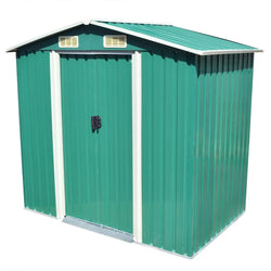Garden Storage Shed Green Metal