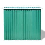 Garden Storage Shed Green Metal
