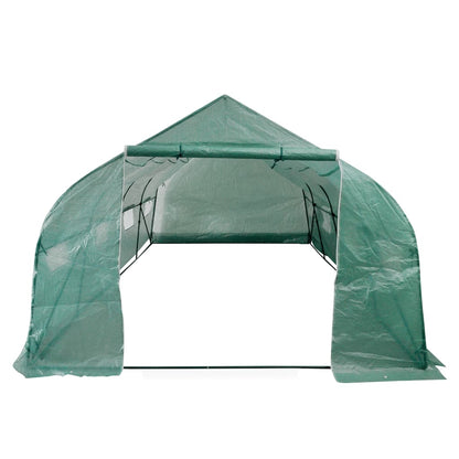 Portable Polytunnel Greenhouse Steel Frame Walk-in 18 mÃ‚Â²