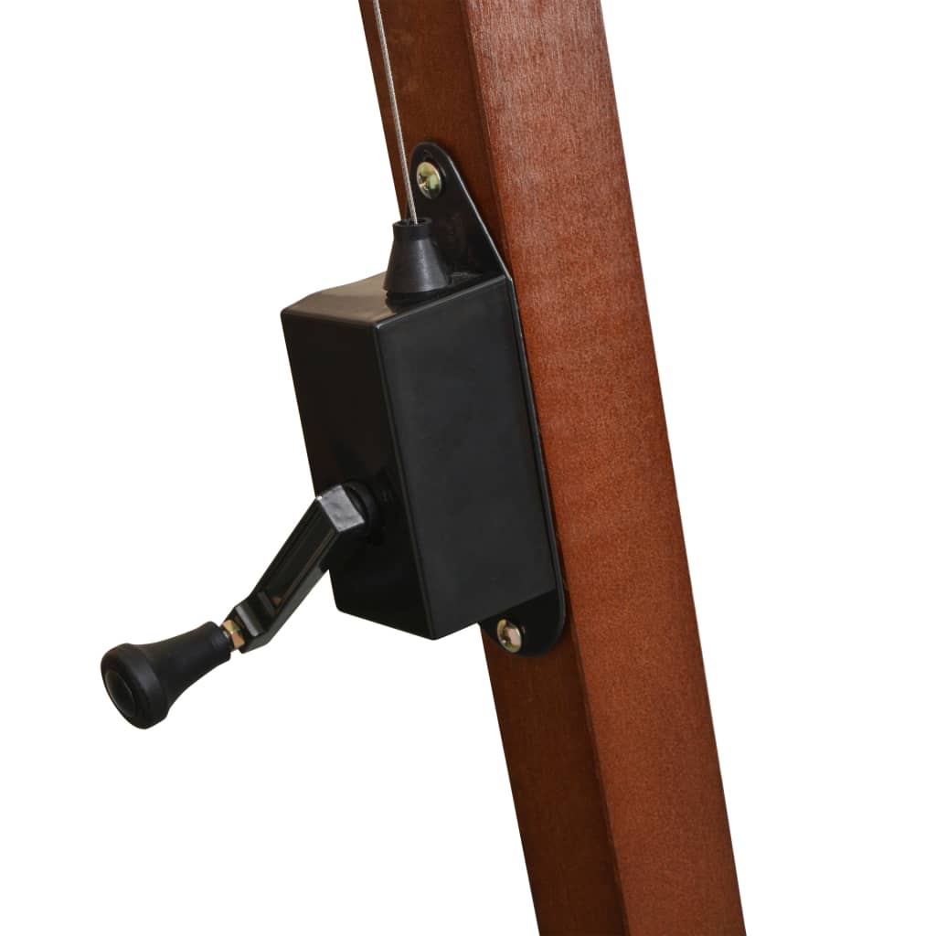 Hanging Parasol  Wooden Pole White