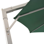 Hanging Parasol 350 cm Green Aluminium Pole