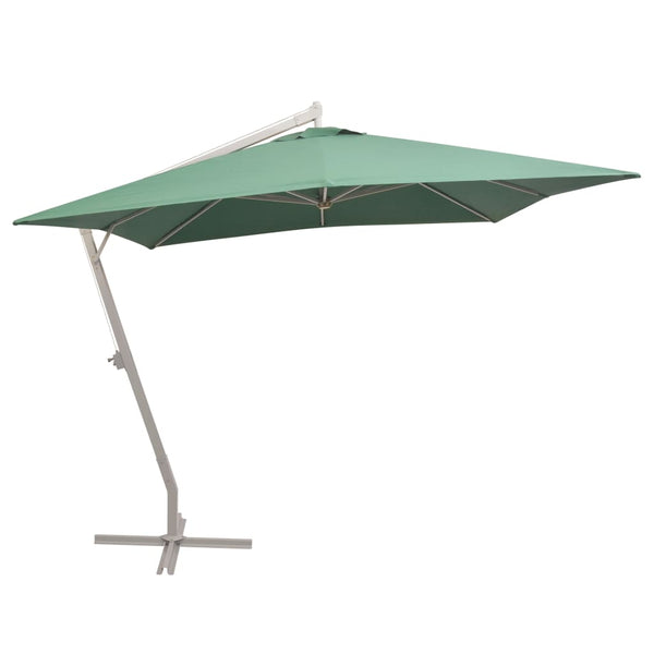  Hanging Parasol 300x300 cm Green Aluminium Pole