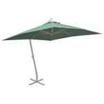 Hanging Parasol 300x300 cm Green Aluminium Pole