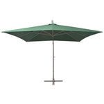 Hanging Parasol 300x300 cm Green Aluminium Pole