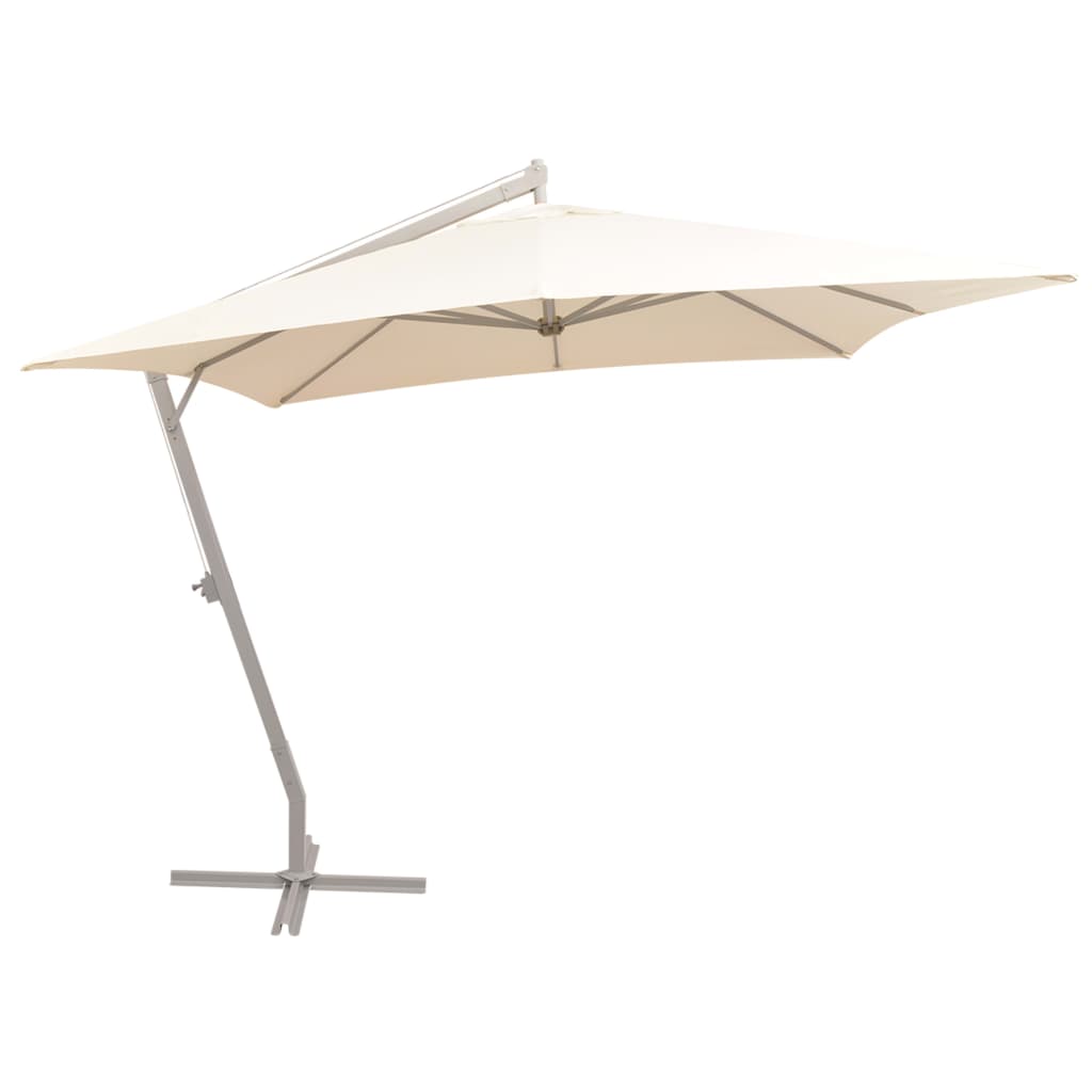 Hanging Parasol 300x300 cm Sand Aluminium Pole