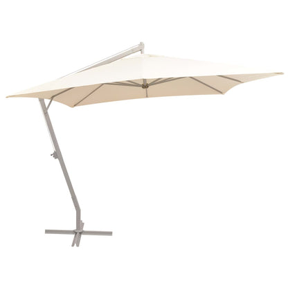 Hanging Parasol 300x300 cm Sand Aluminium Pole