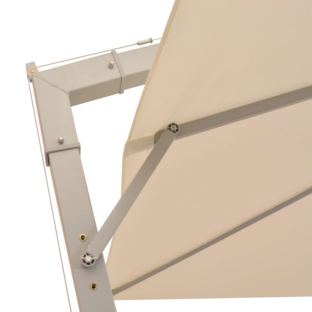 Hanging Parasol 300x300 cm Sand Aluminium Pole