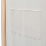 3-Panel Room Divider Cream Fabric