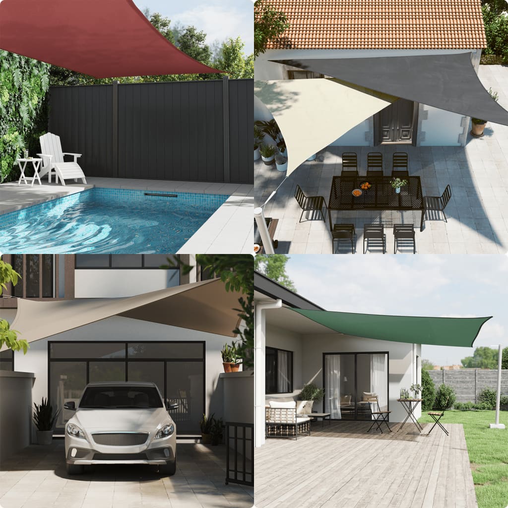 Sunshade Sail Oxford Fabric Square Anthracite - 2×2m