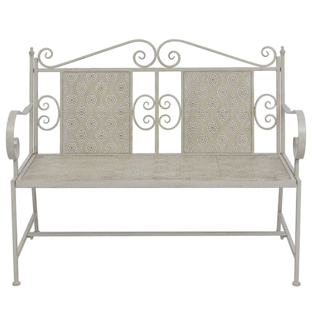 Garden Bench 115 cm Steel Grey