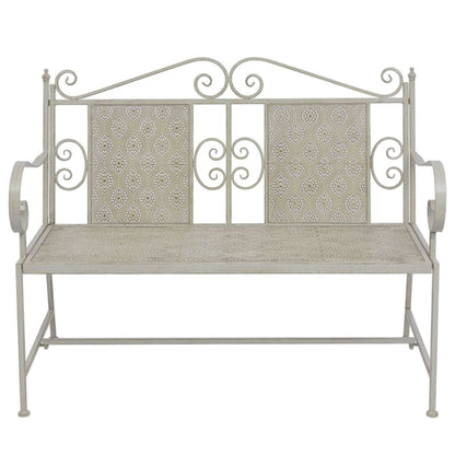 Garden Bench 115 cm Steel Grey