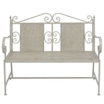 Garden Bench 115 cm Steel Grey