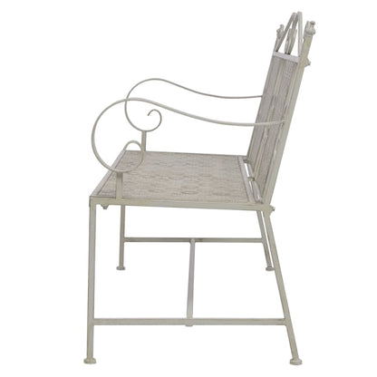 Garden Bench 115 cm Steel Grey