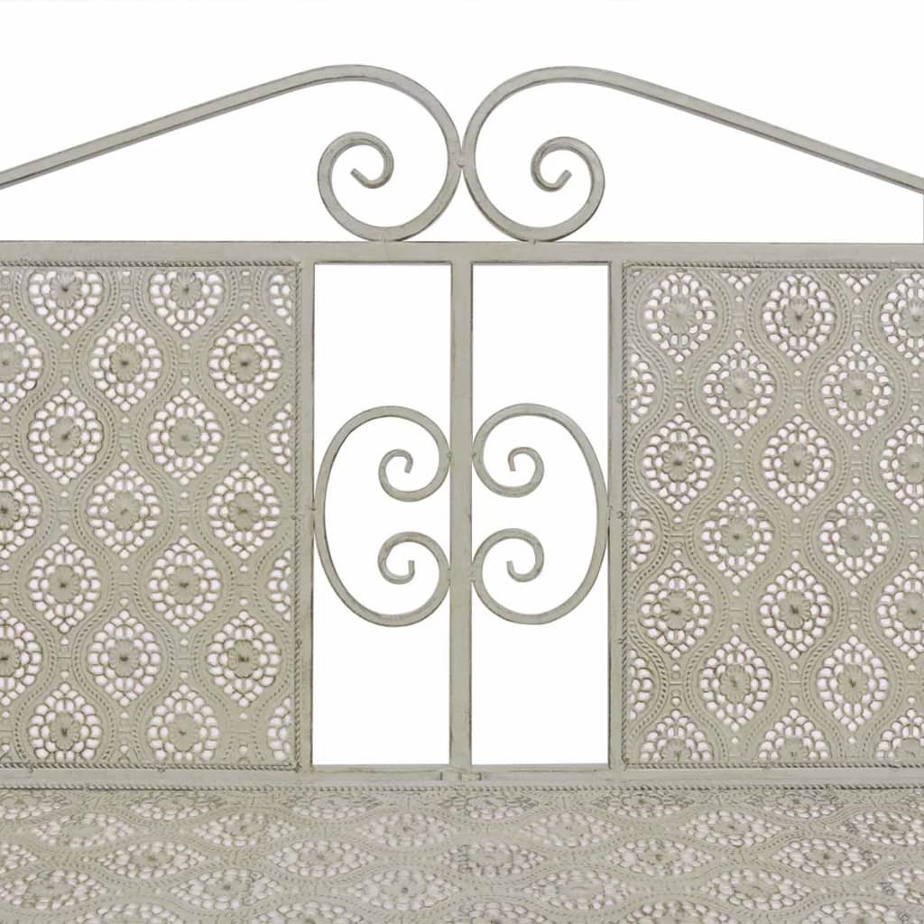 Garden Bench 115 cm Steel Grey