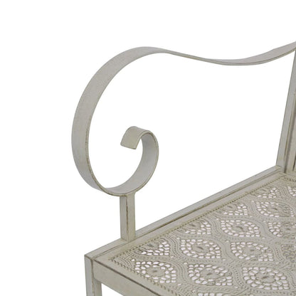 Garden Bench 115 cm Steel Grey
