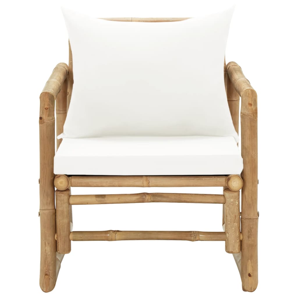 Bamboo Garden Chairs Set 2 Cushions Pillows | HomeAndLiving