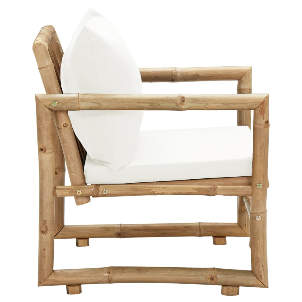 Bamboo Garden Chairs Set 2 Cushions Pillows | HomeAndLiving