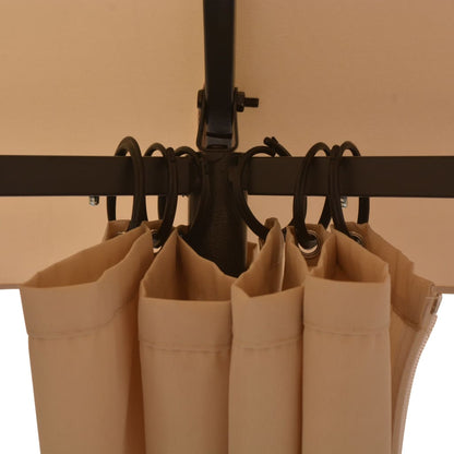 Garden Marquee Pavilion Tent with Curtains Hexagonal - Beige
