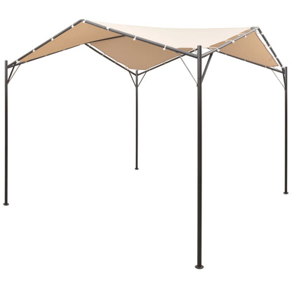 Gazebo Pavilion Tent Canopy Steel Beige - 4×4×2.6m