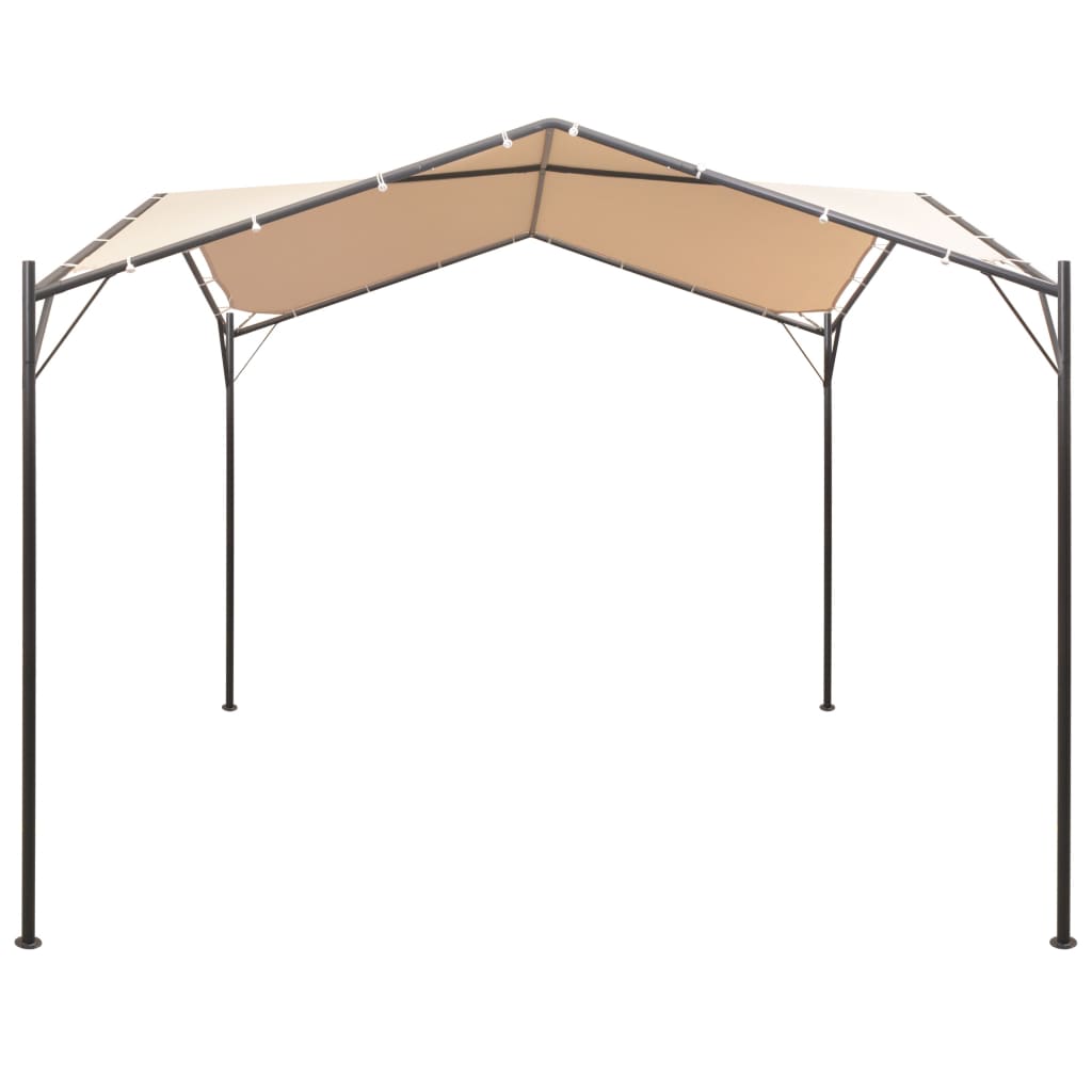 Gazebo Pavilion Tent Canopy Steel Beige - 4×4×2.6m