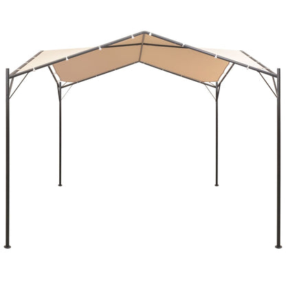 Gazebo Pavilion Tent Canopy Steel Beige - 4×4×2.6m