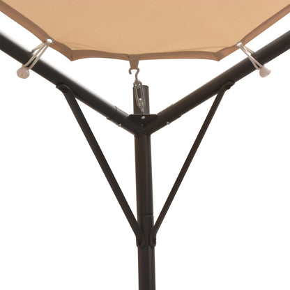 Gazebo Pavilion Tent Canopy Steel Beige - 4×4×2.6m