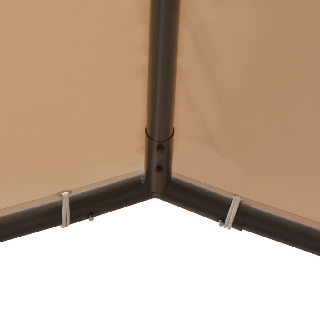 Gazebo Pavilion Tent Canopy Steel Beige