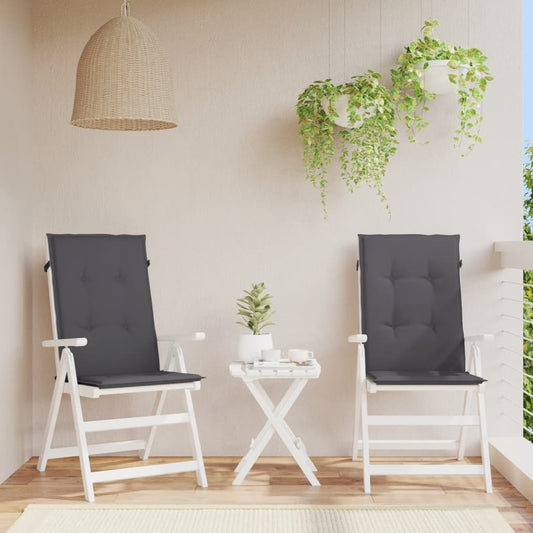 Garden Chair Cushions 2 pcs Anthracite - 120×50×3cm