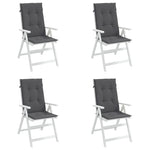Garden Chair Cushions 4 pcs Anthracite 120x50x3 cm