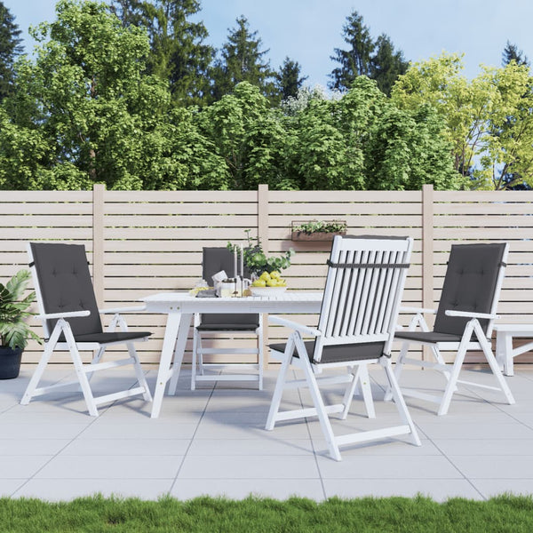  Garden Chair Cushions 4 pcs Anthracite 120x50x3 cm