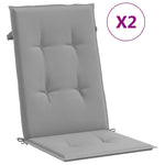 Garden Chair Cushions 2 pcs Grey