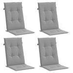 Garden Chair Cushions 4 pcs Grey 120x50x3 cm