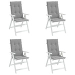 Garden Chair Cushions 4 pcs Grey 120x50x3 cm
