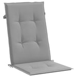 Garden Chair Cushions 4 pcs Grey 120x50x3 cm