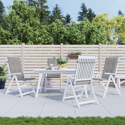 Garden Chair Cushions 4 pcs Grey 120x50x3 cm