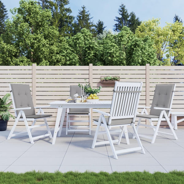  Garden Chair Cushions 4 pcs Grey 120x50x3 cm