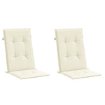 Garden Chair Cushions 2 pcs Cream 120x50x3 cm