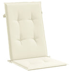 Garden Chair Cushions 2 pcs Cream 120x50x3 cm