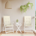 Garden Chair Cushions 2 pcs Cream 120x50x3 cm