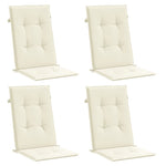 Garden Chair Cushions 4 pcs Cream 120x50x3 cm