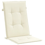 Garden Chair Cushions 4 pcs Cream 120x50x3 cm