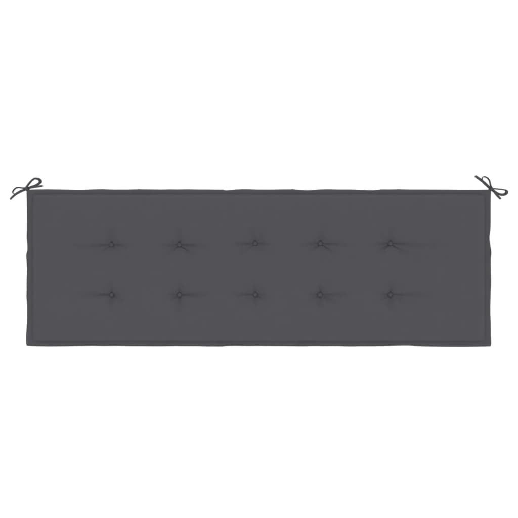 Garden Bench Cushion Anthracite 150x50x3 cm