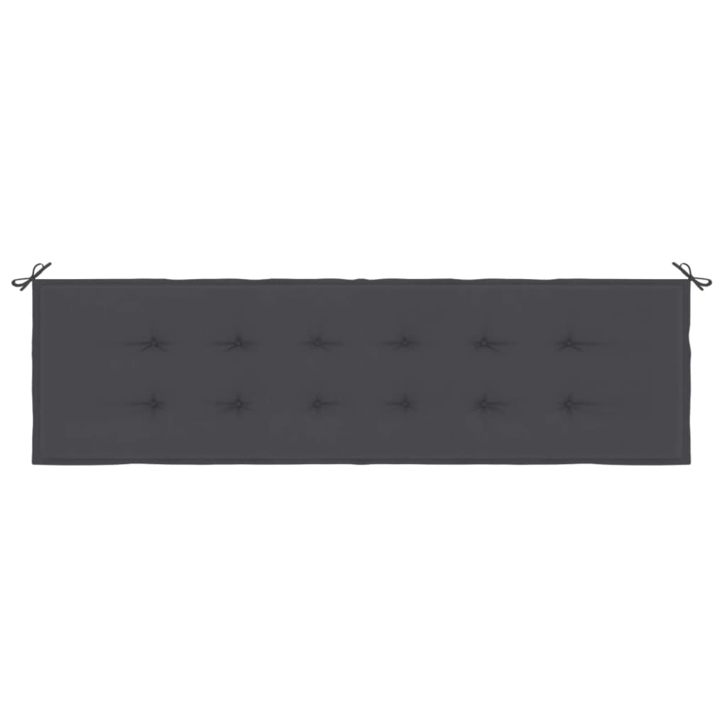 Garden Bench Cushion Anthracite xford Fabric