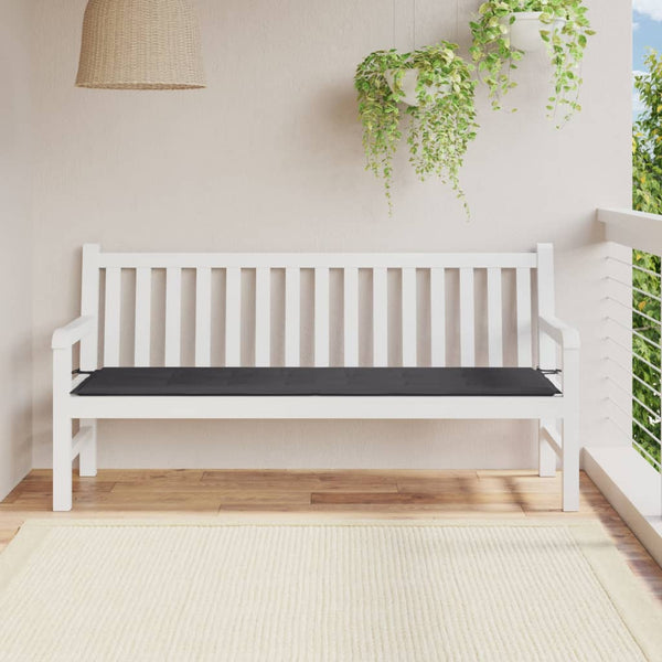  Garden Bench Cushion Anthracite xford Fabric