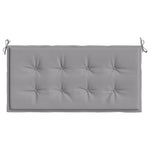 Garden Bench Cushion Grey 120x50x3 cm