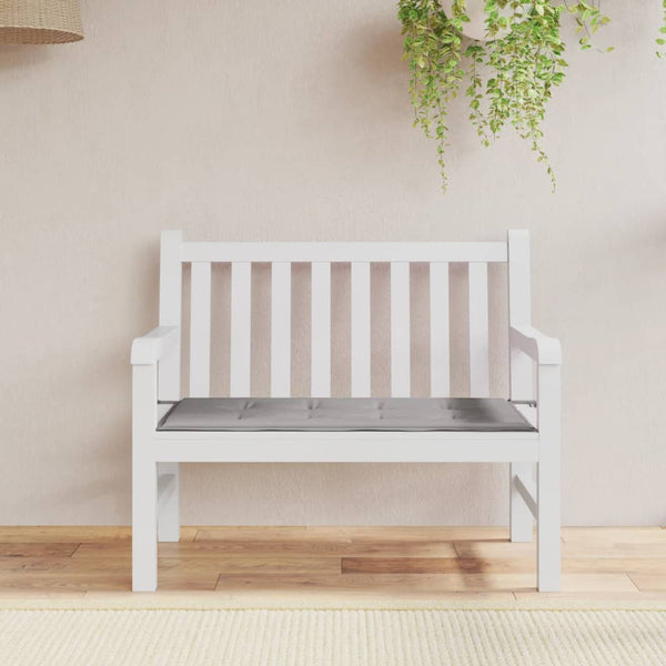  Garden Bench Cushion Grey 120x50x3 cm
