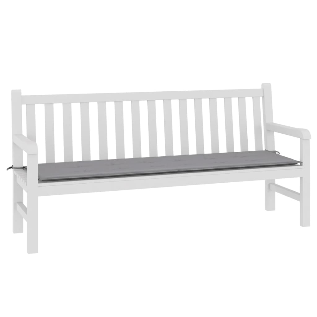 Garden Bench Cushion Grey 180x50x3 cm