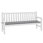 Garden Bench Cushion Grey 180x50x3 cm